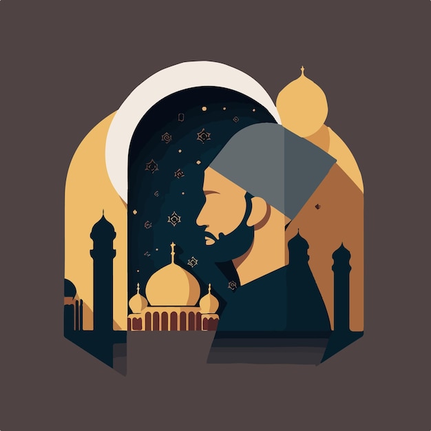 Flat ramadan vector illustration