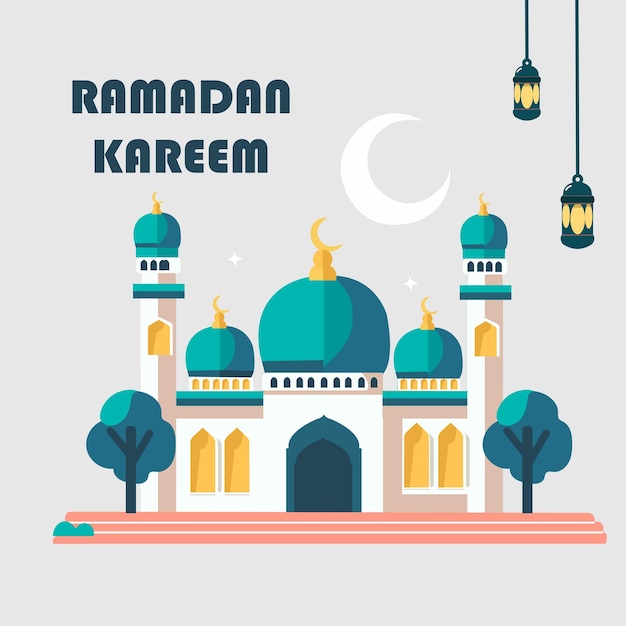 flat ramadhan kareem 2024 vector design IIlustrations