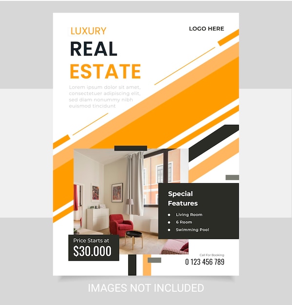 Flat Real estate flyer