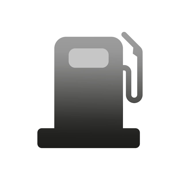 Плоская иконка заправки Ископаемые автомобили Заправка АЗС Векторная иллюстрация