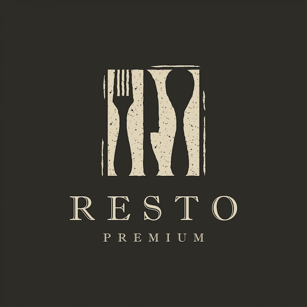 Flat restaurant logo