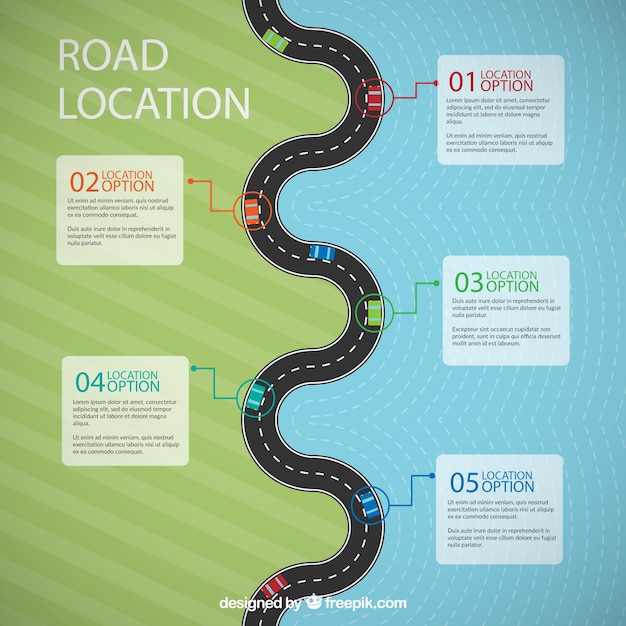 Flat road locatie template