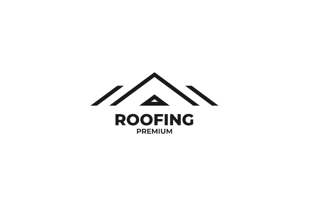 Flat roofing logo design vector illustration idea