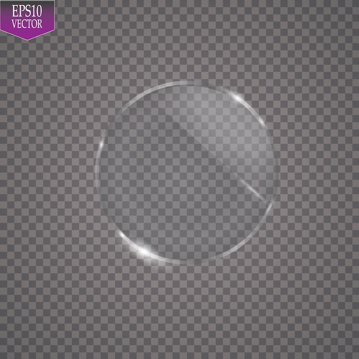 Vector flat round glass magnifier illustration