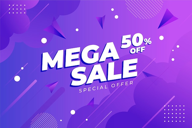 Vector flat sale background