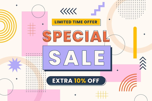 Vector flat sale background