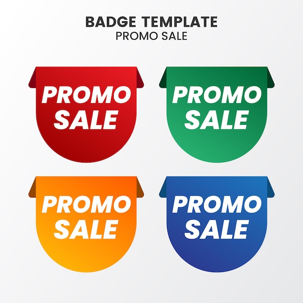 Flat sale badge template collection