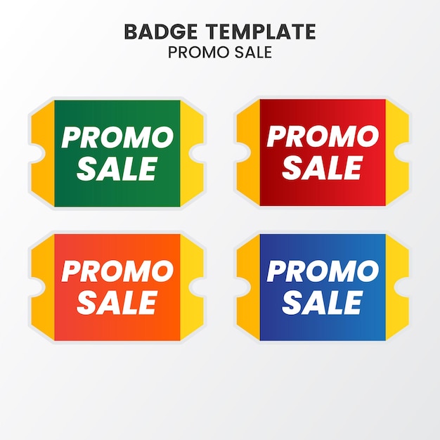 Flat sale badge template collection