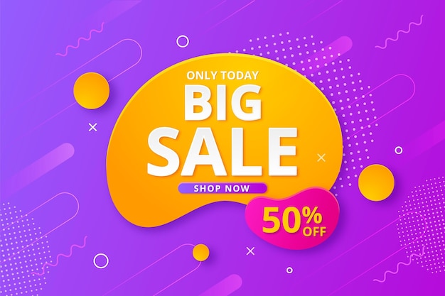 Vector flat sale illustration