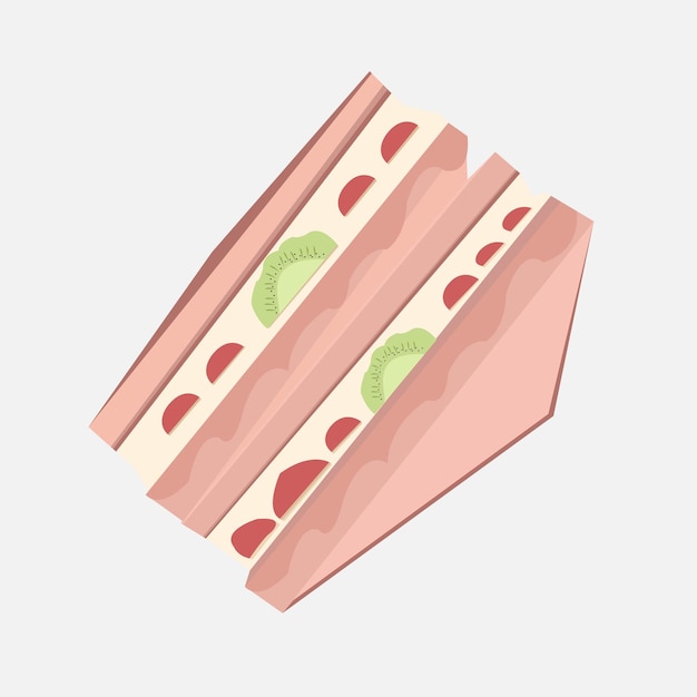 flat sandwich pastel vector design