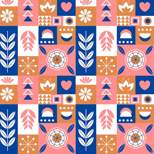 Flat scandinavian design pattern