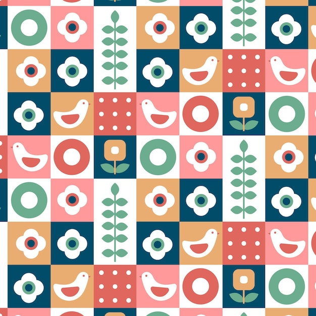 Flat scandinavian design pattern