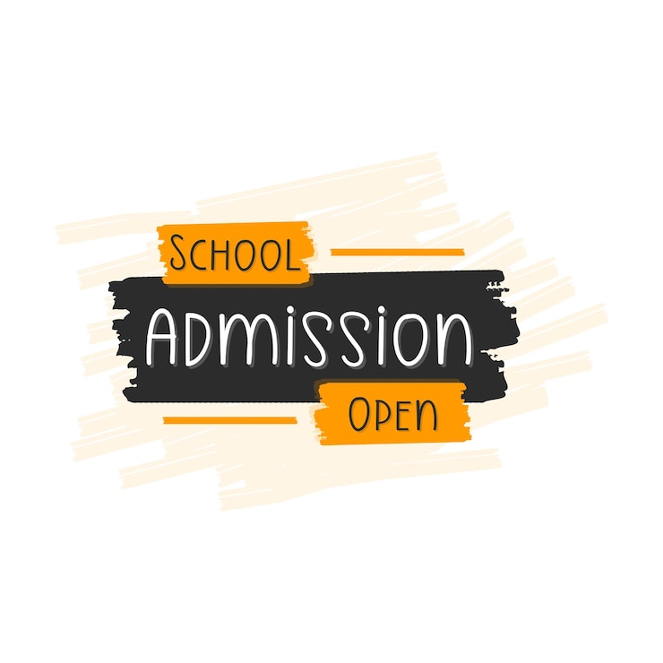 Vector flat school admission open design for social media post and web banner