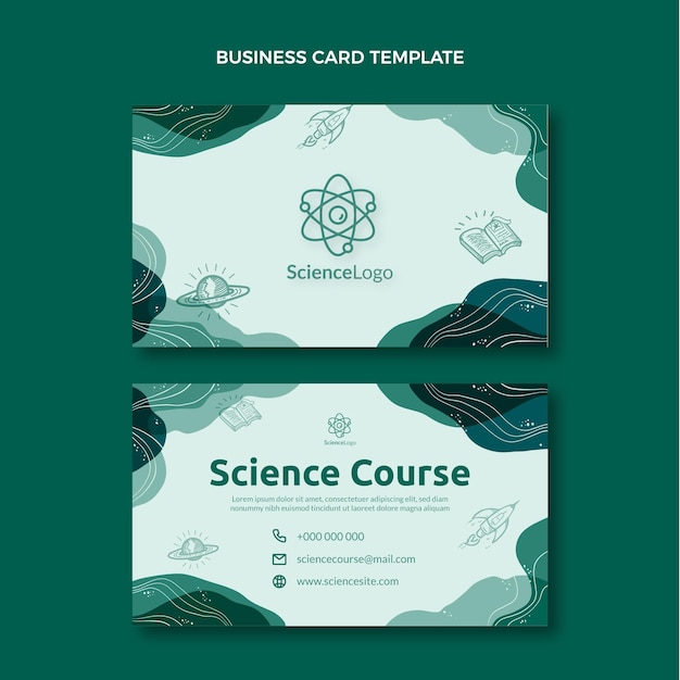 Vector flat science business card