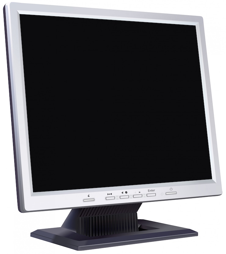 Vector flat screened computer monitor