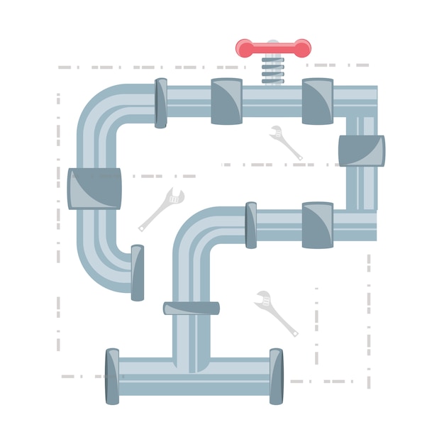 Flat set icon tools plumbing