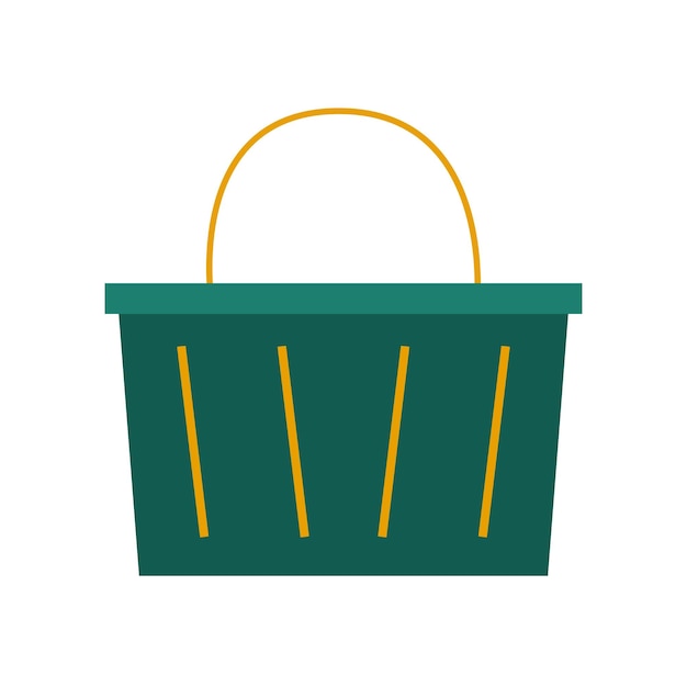 Flat Shopping Basket Illustration