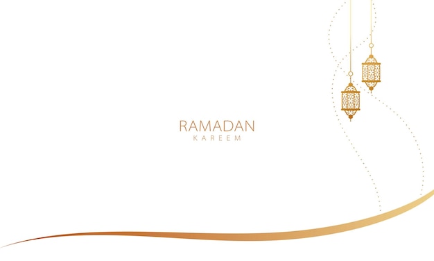 flat and simple Ramadan kareem design