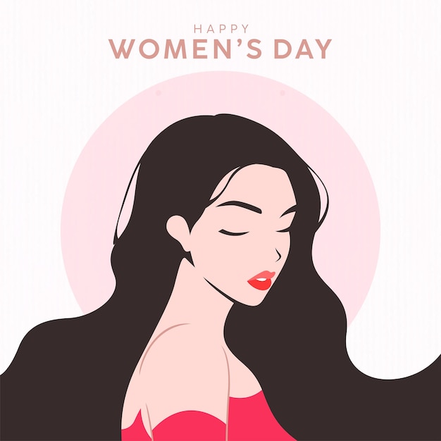 Flat simple womens day celebration illustration