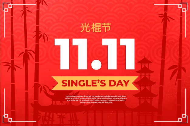 Vector flat single's day background