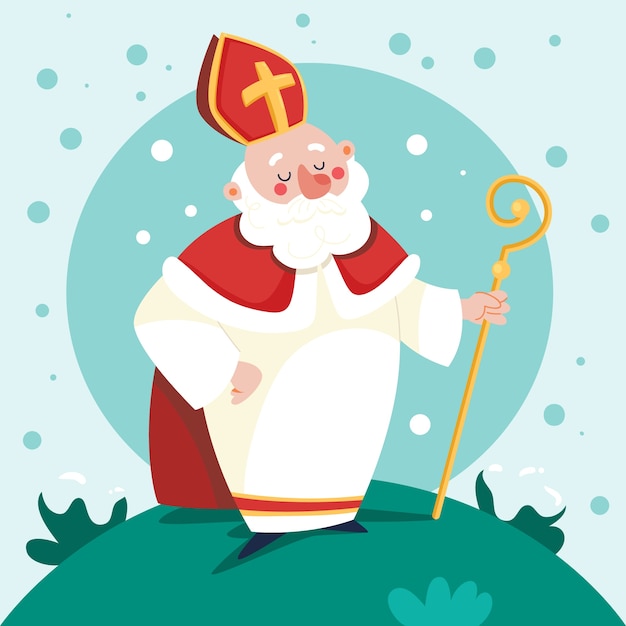 Flat sinterklaas-illustratie