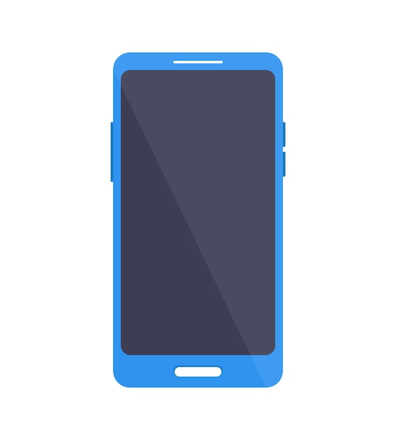 Flat smartphone cartoon style isolated vector illustration