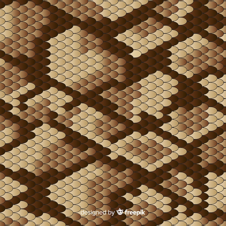 Vector flat snake skin background