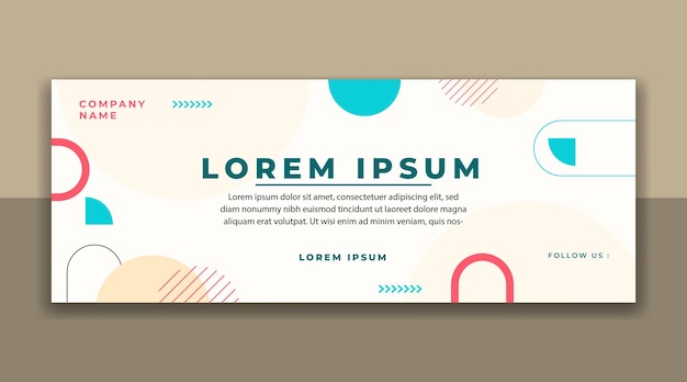 flat social media cover template