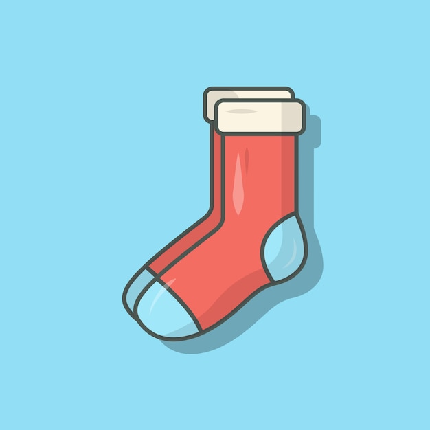 Flat Socks Illustration