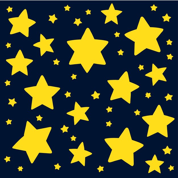 Vector flat sparkling stars collection vector or stars pattern design