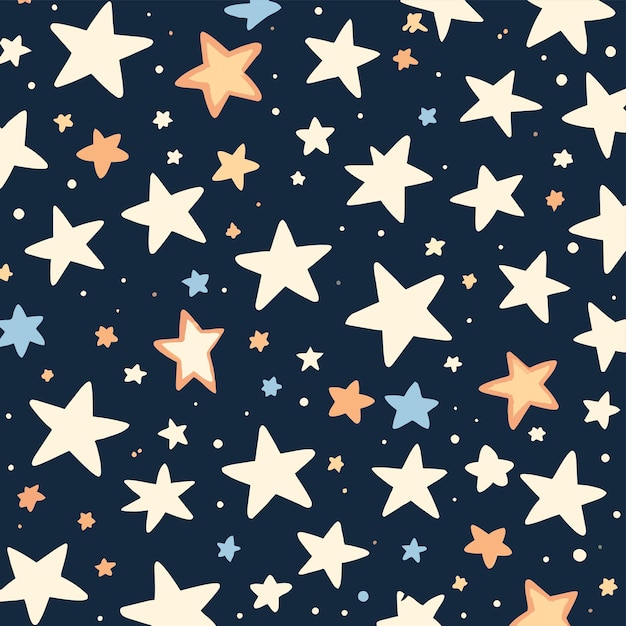 flat sparkling stars collection vector or stars pattern design