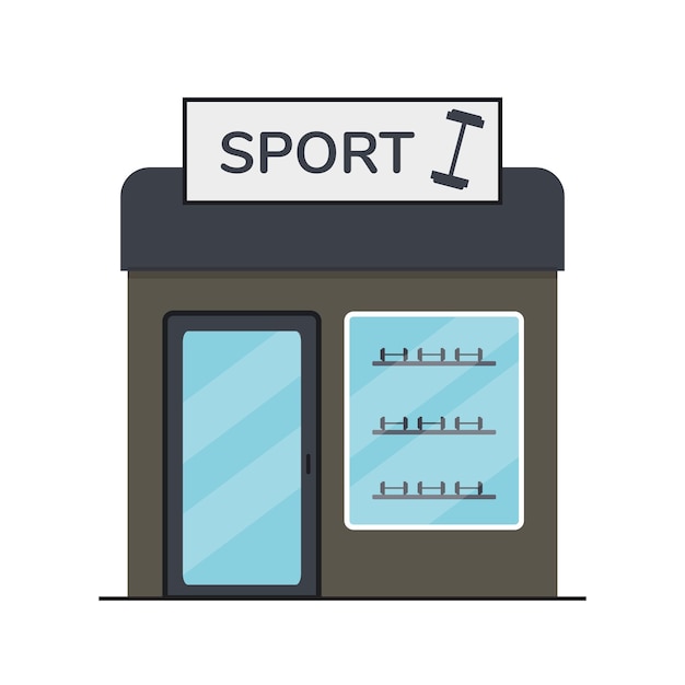 Flat Sport Shop Illustration