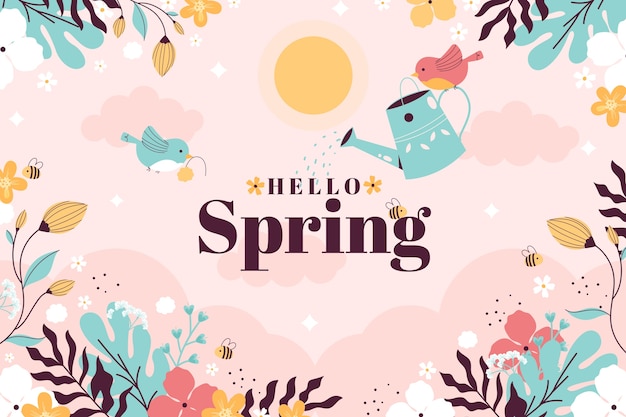 Flat spring background