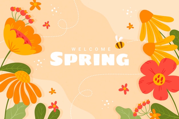 Flat spring background