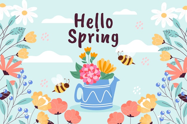 Flat spring background