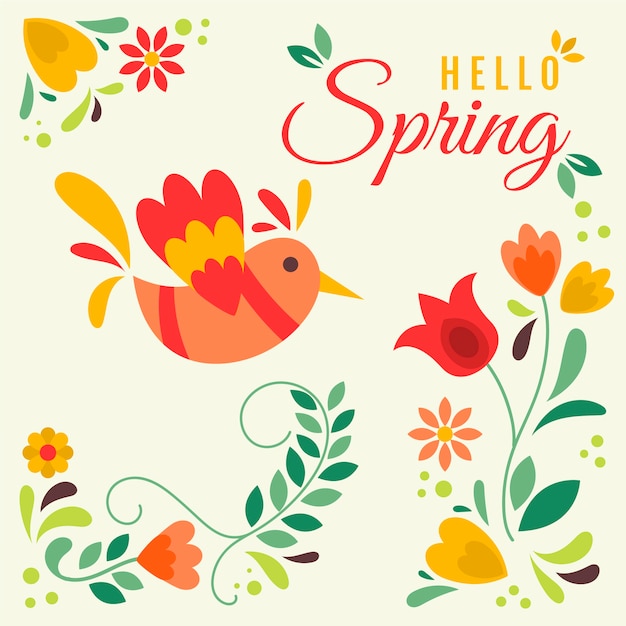 Flat spring illustration