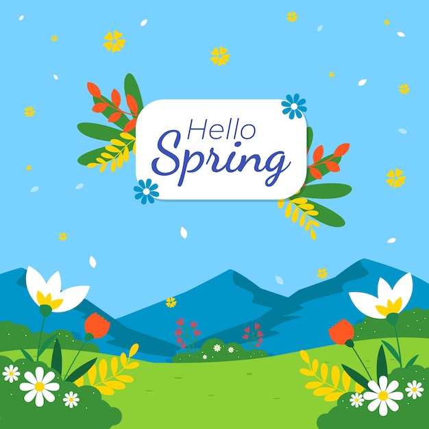 Flat spring illustration