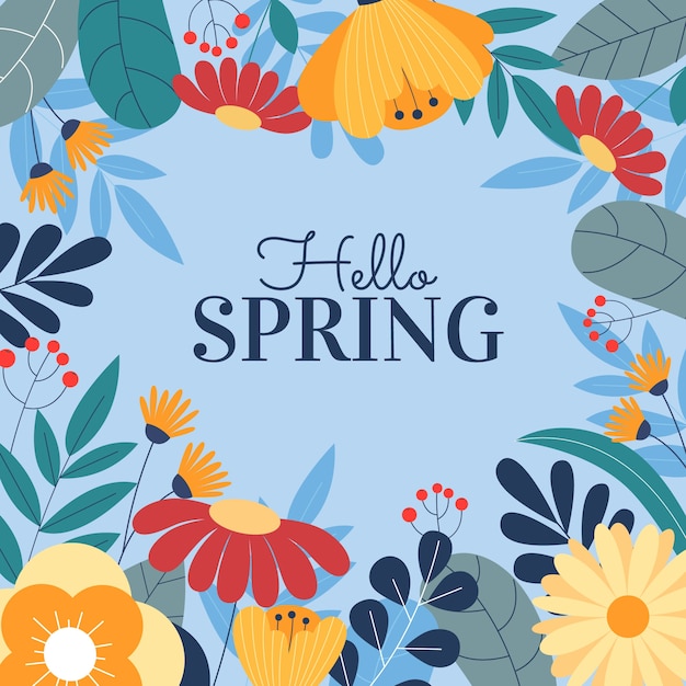 Flat spring illustration