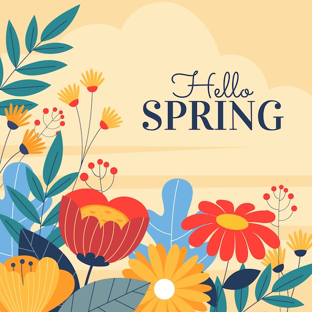 Flat spring illustration