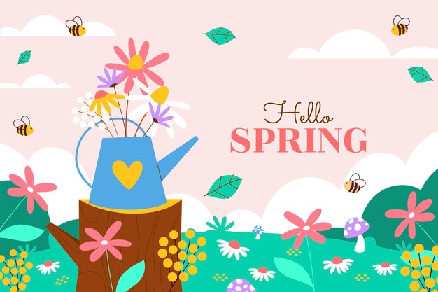 Vector flat spring illustration