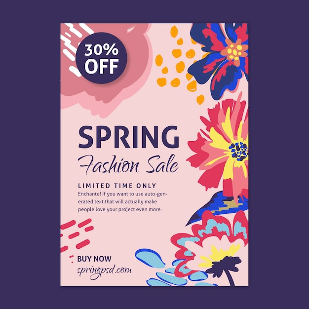Flat spring sale flyer