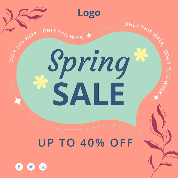 Flat spring sale instagram posts