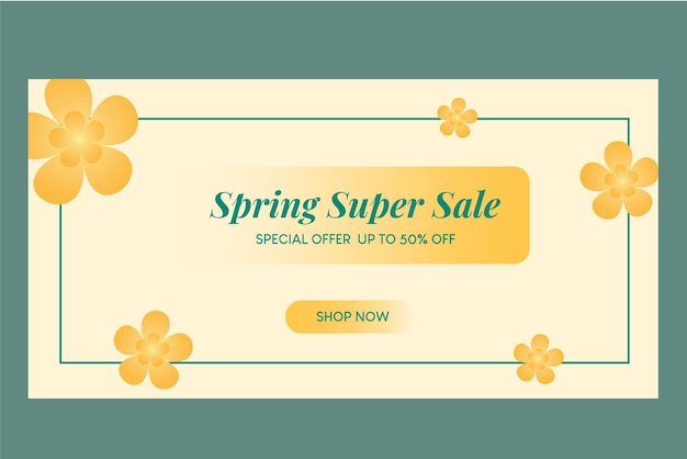 Vector flat spring super sale yellow flower