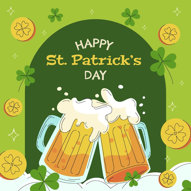 Flat St. Patrick's Day illustratie