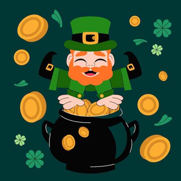 Vector flat st patricks day illustration