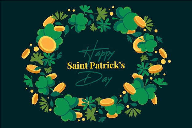 Flat st. patricks day wallpaper