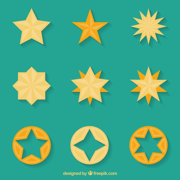 Vector flat star collection