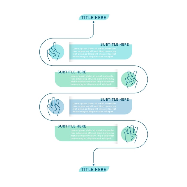 Vector flat steps infographic