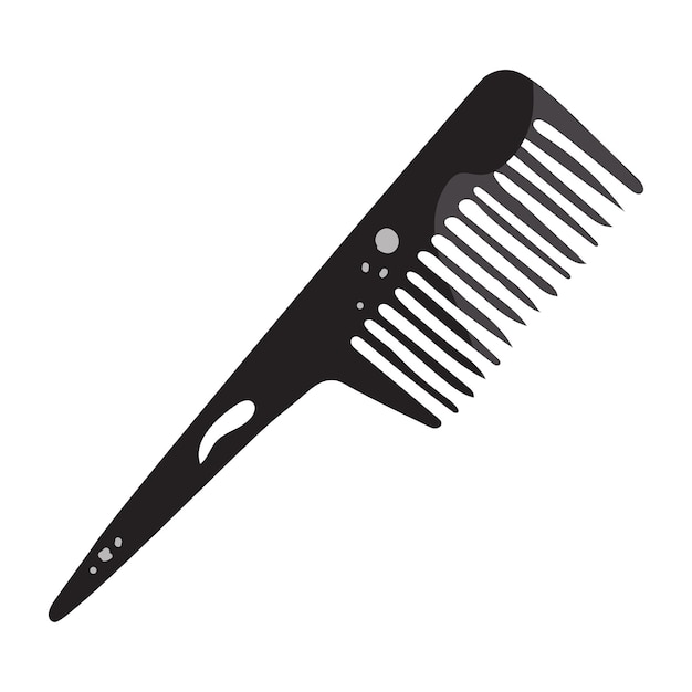 A flat sticker icon of hair comb