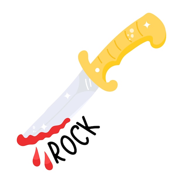 A flat sticker icon of a kill